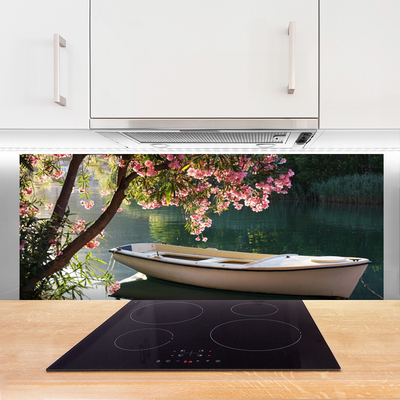 Szkło Ozdobne do Kuchni Łódka Pod Rozłożystym Drzewem