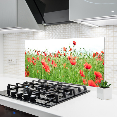 Panel nad blat kuchenny Krwistoczerwone Maki