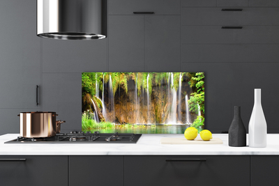 Szkło do Kuchni na Ścianę Potęga Naturalnego Wodospadu