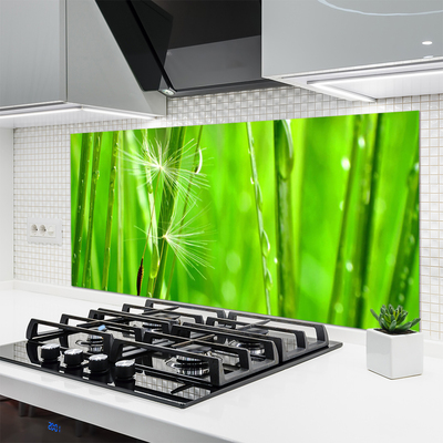 Szkło do Kuchni na Ścianę Naturalna Tekstura Trawy