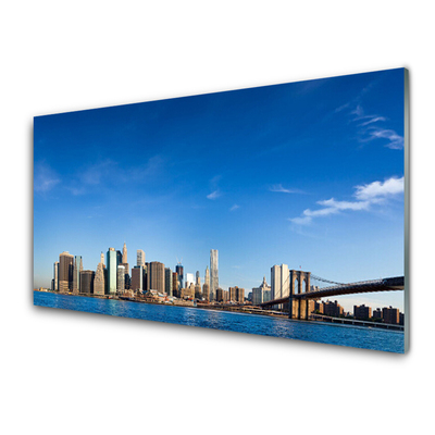 Szkło do Kuchni na Ścianę Światła Mostu Nad Metropolią