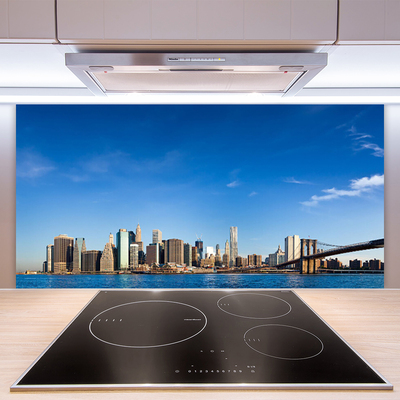 Szkło do Kuchni na Ścianę Światła Mostu Nad Metropolią