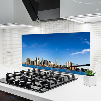 Szkło do Kuchni na Ścianę Światła Mostu Nad Metropolią