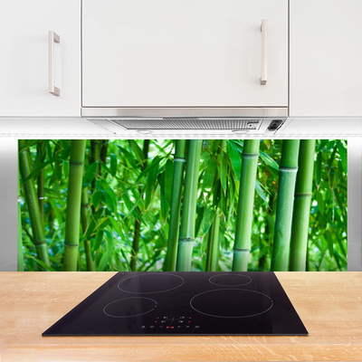 Szkło do Kuchni na Ścianę Zielony Pęd Bambusa