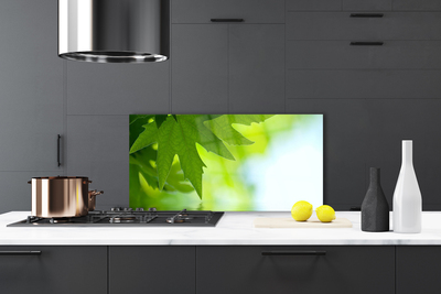 Szkło Dekoracyjne do Kuchni Soczyste Zielone Liście