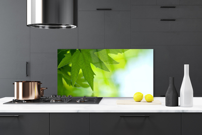 Szkło Dekoracyjne do Kuchni Soczyste Zielone Liście