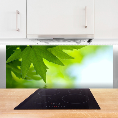 Szkło Dekoracyjne do Kuchni Soczyste Zielone Liście