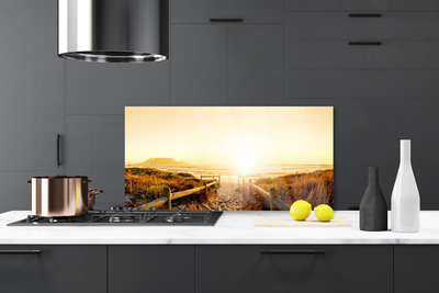 Szkło do Kuchni na Ścianę Ścieżka Ku Horyzontowi