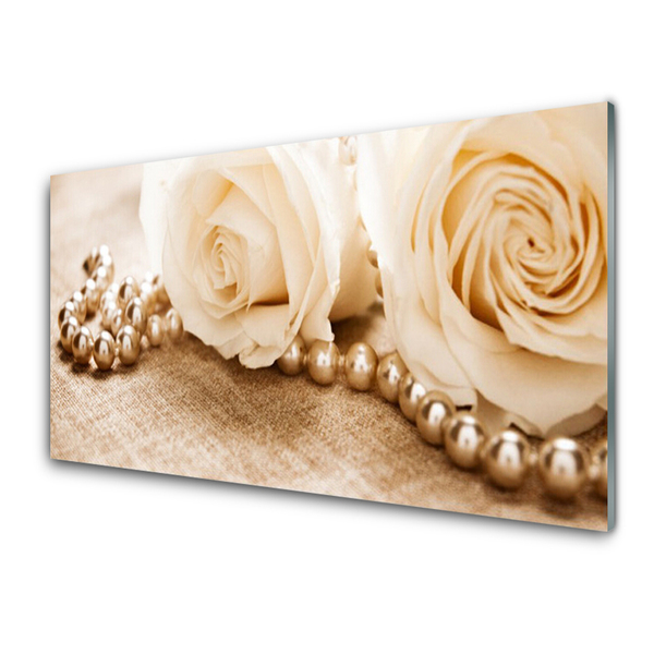 Panel Szklany do Kuchni Bukiet Czerwonych Róż