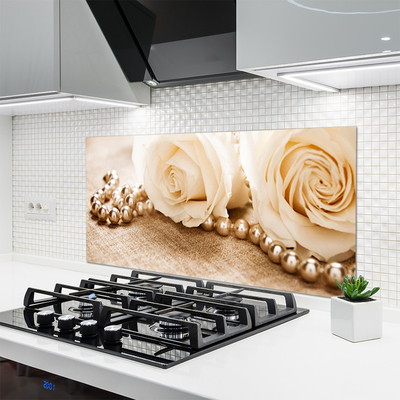 Panel Szklany do Kuchni Bukiet Czerwonych Róż