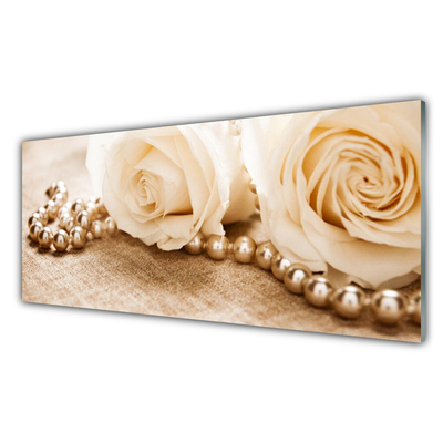 Panel Szklany do Kuchni Bukiet Czerwonych Róż