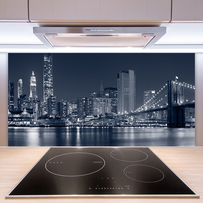 Panel Szklany do Kuchni Most Nad Miejską Rzeką