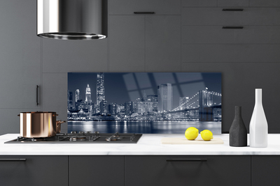 Panel Szklany do Kuchni Most Nad Miejską Rzeką