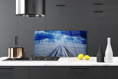 Dekor Szklany do Kuchni Zapomniany Szlak Kolejowy