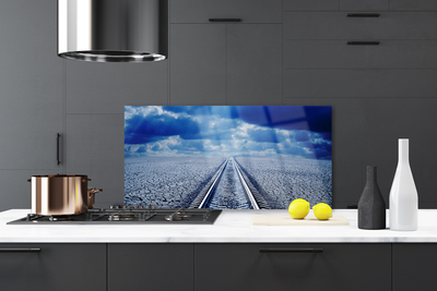 Dekor Szklany do Kuchni Zapomniany Szlak Kolejowy