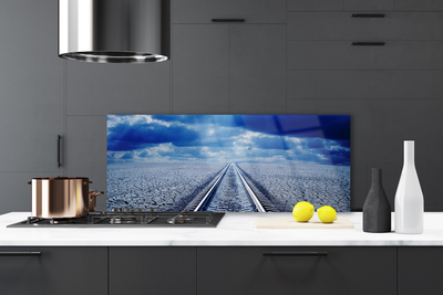 Dekor Szklany do Kuchni Zapomniany Szlak Kolejowy