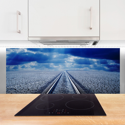 Dekor Szklany do Kuchni Zapomniany Szlak Kolejowy