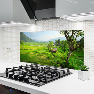 Szkło Dekoracyjne do Kuchni Sielska Zielona Łąka