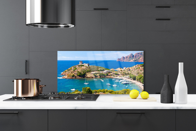 Szkło do Kuchni na Ścianę Rajska Zatoka U Podnóża Gór