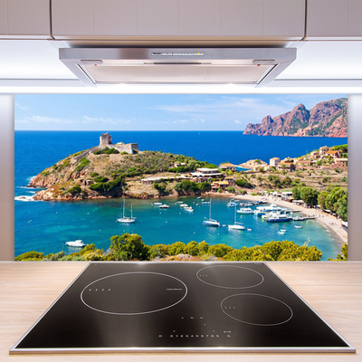 Szkło do Kuchni na Ścianę Rajska Zatoka U Podnóża Gór