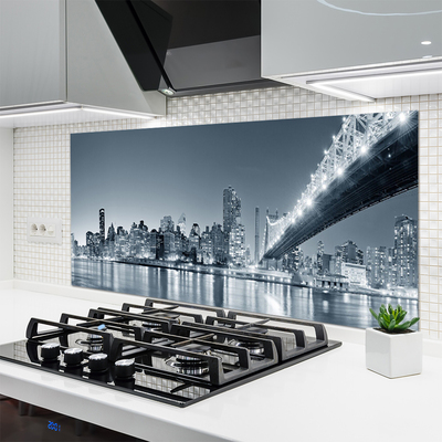 Szkło do Kuchni na Ścianę Panorama Nowoczesnego Mostu
