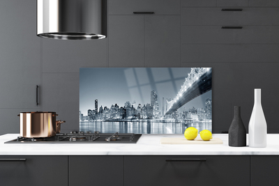 Szkło do Kuchni na Ścianę Panorama Nowoczesnego Mostu