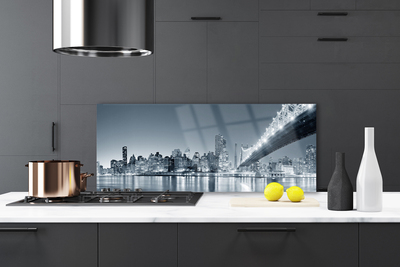 Szkło do Kuchni na Ścianę Panorama Nowoczesnego Mostu
