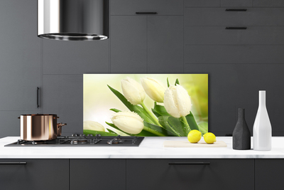 Szkło do Kuchni na Ścianę Wiosenny Bukiet Tulipanów