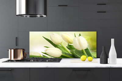Szkło do Kuchni na Ścianę Wiosenny Bukiet Tulipanów