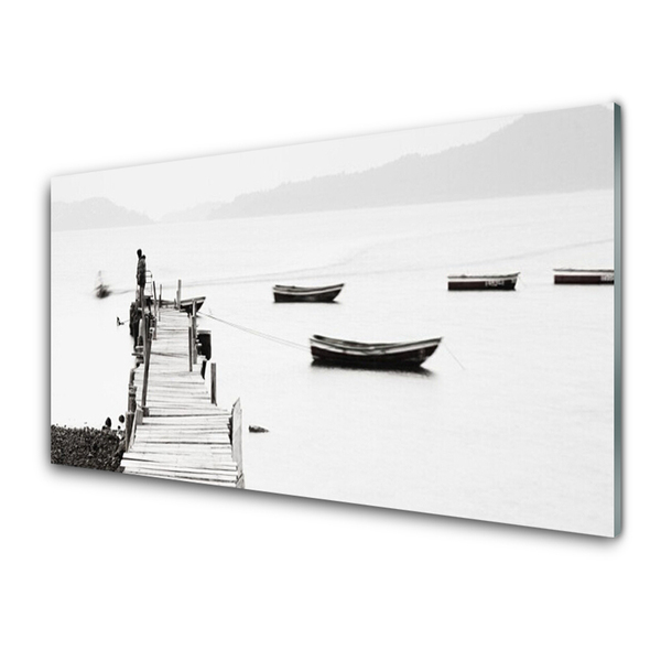 Szkło Ozdobne do Kuchni Przystań Łodzi pod Mostem