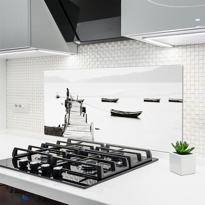 Szkło Ozdobne do Kuchni Przystań Łodzi pod Mostem