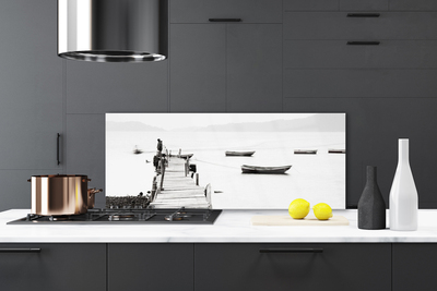 Szkło Ozdobne do Kuchni Przystań Łodzi pod Mostem