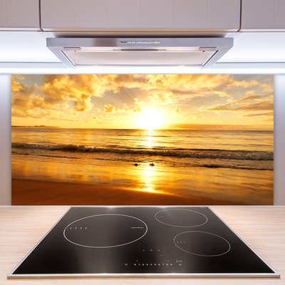 Panel Kuchenny Odblaski Słońca na Falach