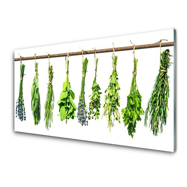 Szkło do Kuchni na Ścianę Kwiatowy Ornament na Płótnie