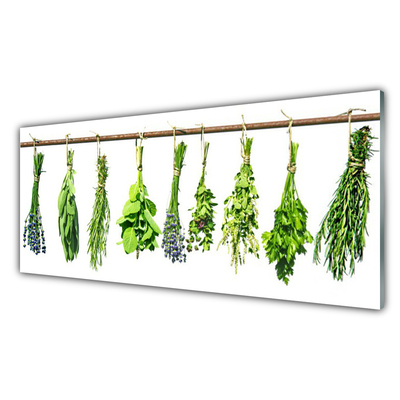 Szkło do Kuchni na Ścianę Kwiatowy Ornament na Płótnie