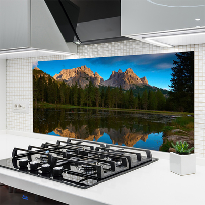 Szkło Dekoracyjne do Kuchni Cisza nad Leśnym Jeziorem