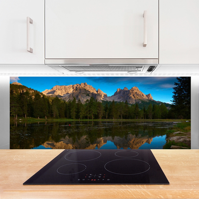 Szkło Dekoracyjne do Kuchni Cisza nad Leśnym Jeziorem