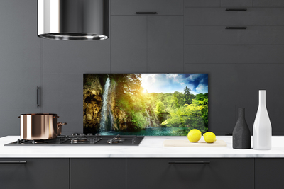 Szkło Dekoracyjne do Kuchni Leśna Kaskada Wodna
