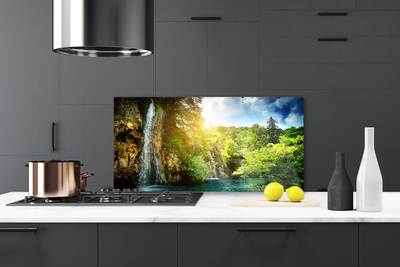 Szkło Dekoracyjne do Kuchni Leśna Kaskada Wodna