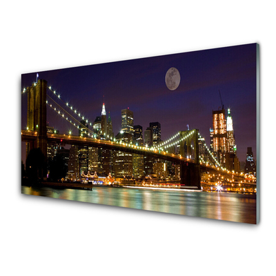 Dekor Szklany do Kuchni Perspektywa Nowoczesnego Mostu