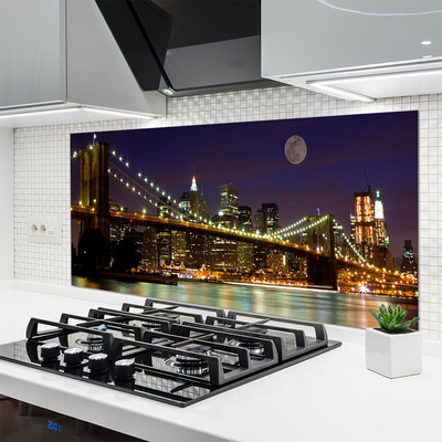 Dekor Szklany do Kuchni Perspektywa Nowoczesnego Mostu