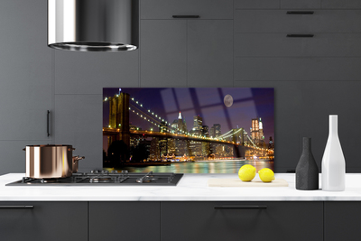 Dekor Szklany do Kuchni Perspektywa Nowoczesnego Mostu