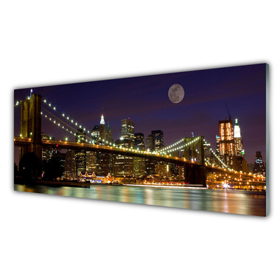 Dekor Szklany do Kuchni Perspektywa Nowoczesnego Mostu