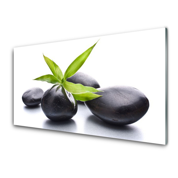 Dekor Szklany do Kuchni Duet Kamienia i Liścia