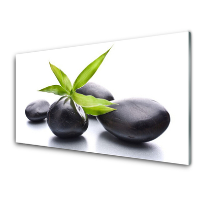 Dekor Szklany do Kuchni Duet Kamienia i Liścia