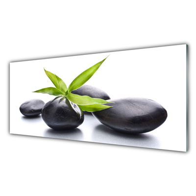 Dekor Szklany do Kuchni Duet Kamienia i Liścia