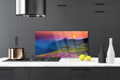 Panel Szklany Alpejska Polana Kwiatowa