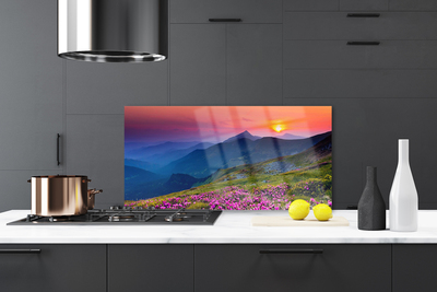 Panel Szklany Alpejska Polana Kwiatowa