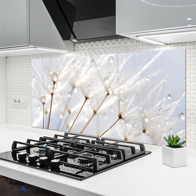 Szkło do Kuchni na Ścianę Puszysty Mniszek Lekarski