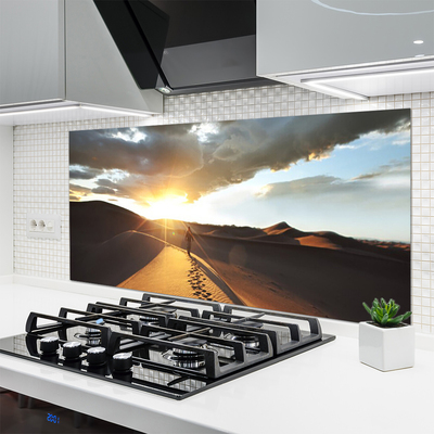 Szkło do Kuchni na Ścianę Bezkres Piaszczystej Pustyni